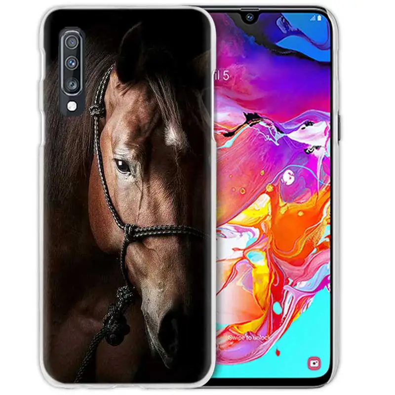 В форме лошадок, животных, чехол для samsung Galaxy A50 A70 A80 A20e A60 A40 A30 A20 A10 A8 A6 плюс A9 A7 жесткий чехол PC Fundas Capa чехол для телефона