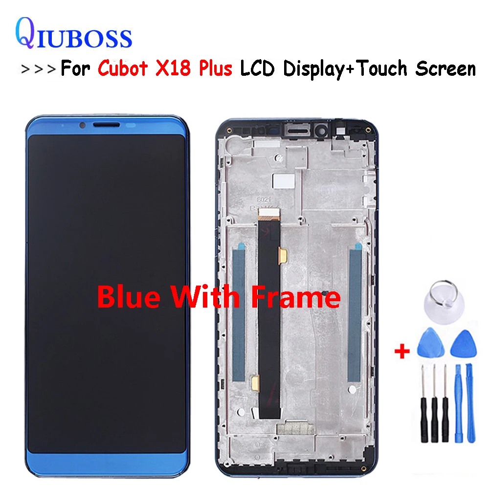 Для Cubot X18 Plus ЖК дисплей и сенсорный экран с рамкой + инструменты клей 5 99 дюйма для