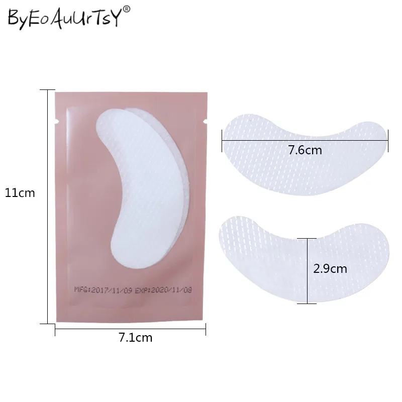 100 pairs Eyeliner Shield for Eyeshadow Shields Protector Disposable Pads Lint Free Patch False Eyelash Extension Makeup Tool