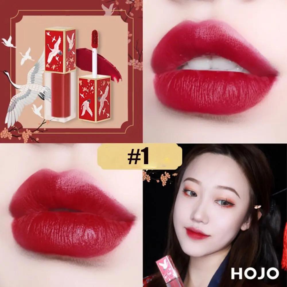 1 Chinese Style Palace Museum Lipstick Moisturizer Non-Sticking Cup Lip Stick Matte Waterproof Lip Stick Women Lips Makeup Gifts - Цвет: 1