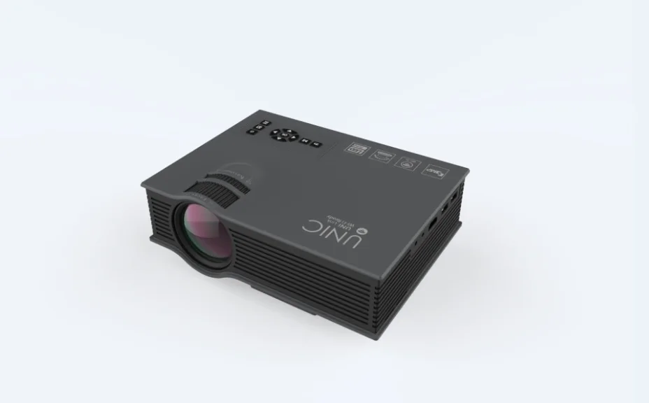 Новый wi-fi проектор UC46 UNIC 1200 Люмен Лучший Малый 800*480 VGA HD СВЕТОДИОДНЫЙ Проектор |