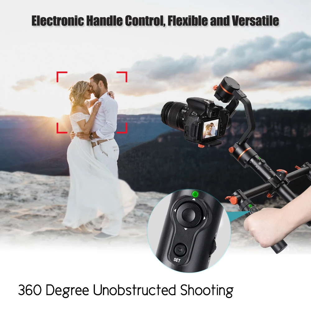 ViewFlex Тарзан м (A) 3 осевой ручной Gimbal Video Стабилизатор + электронный с двумя