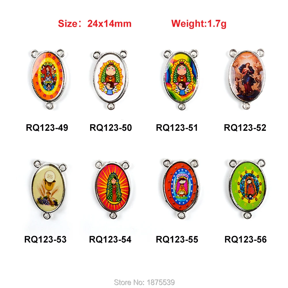 Католическая Розария ожерелье центр медали Первое причастие картонная картина |