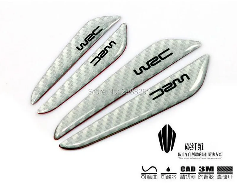 Стайлинг автомобиля защита двери из углеродного волокна боковая кромка стикер