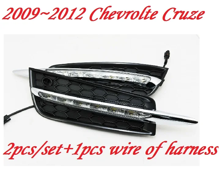 2009 2010 2011 2012 2013 год для Chevrolet Cruze дневной свет Автомобильные аксессуары светодиодный DRL фары для Cruze противотуманные фары