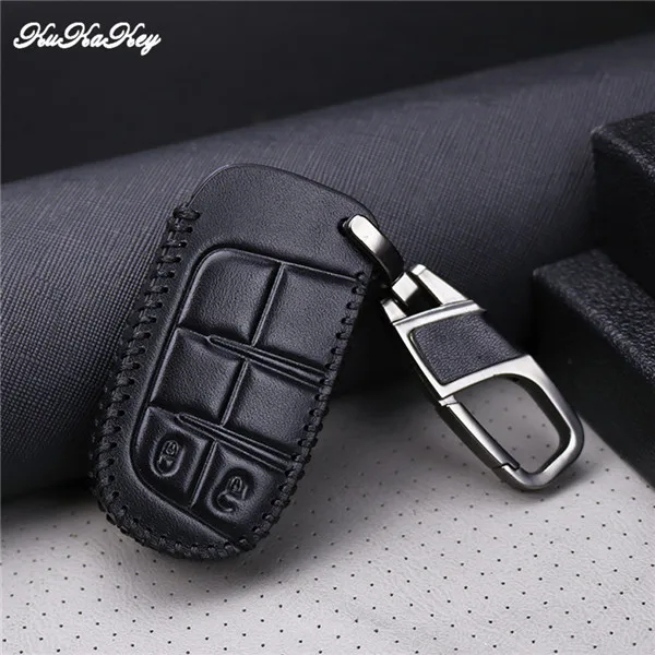 For jeep 2 button 2 и 5 кнопок кожаный чехол для ключей автомобиля для Jeep Renegade Патриот Grand Cherokee Компас для Dodge Journey Chrysler 300C брелок кольцо - Название цвета: For jeep 2 button