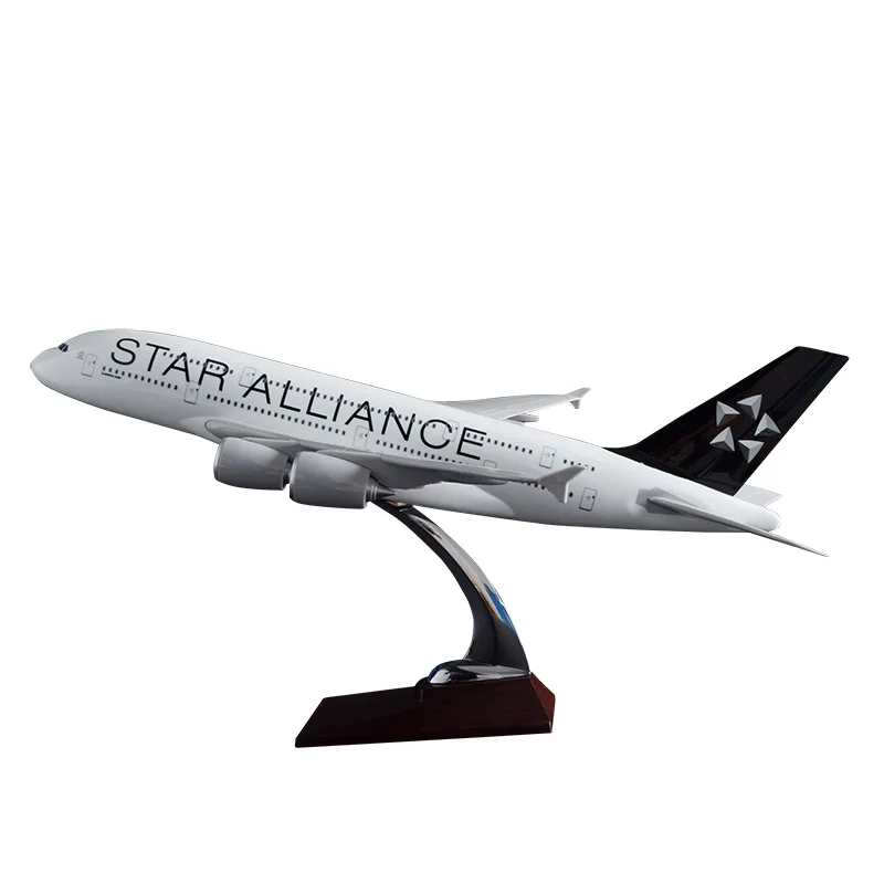 45 см смолы с трёхмерными чертёжами A380 Star Alliance модель самолета Аэробус