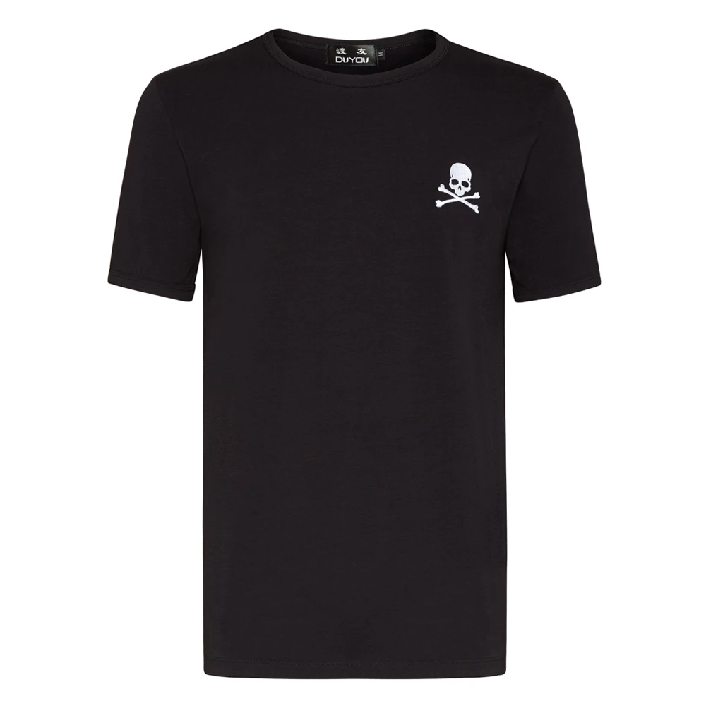 PP Bag Packaging!Mens Designer Brand T Shirts Summer Basic Solid T-shirt Men Embroidery Skull Male 100% Cotton Top Tees | Мужская одежда