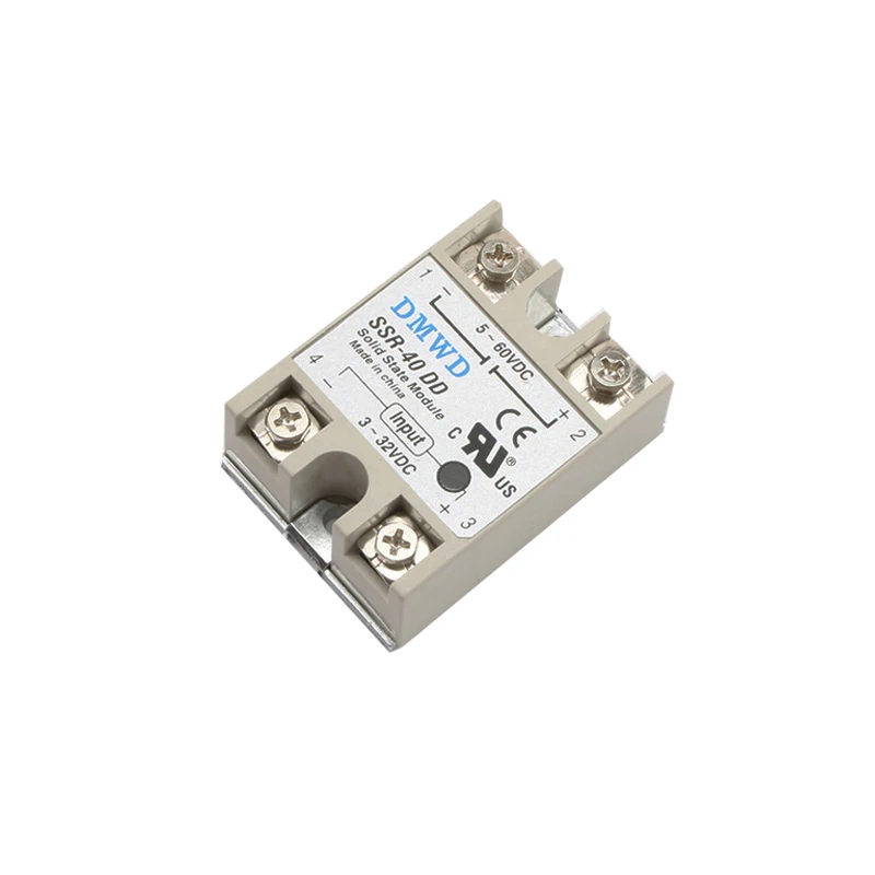 Твердотельные реле SSR-10DD SSR-25DD SSR-40DD 10A 25A 40A AC Управление DC генератор импульсов 3-32VDC для 5-60VDC SSR 10AA 25AA 40AA