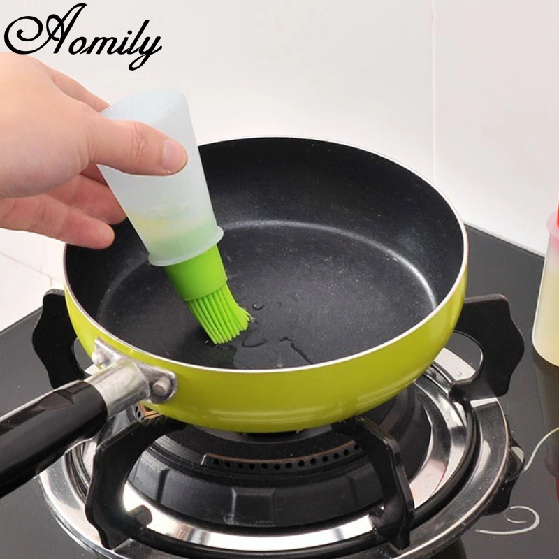 

Aomily Durable Oil Brush Pastry for Barbecue Baking Silicone Basting Cooking BBQ Easy to Clean Kitchen Bakeware Butter Brush