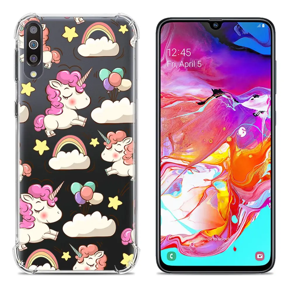 4 Противоударный чехол для телефона SAMSUNG GALAXY A70, 6,7 дюймов, стильный дизайн, цветная задняя крышка для телефона с рисунком - Цвет: 4