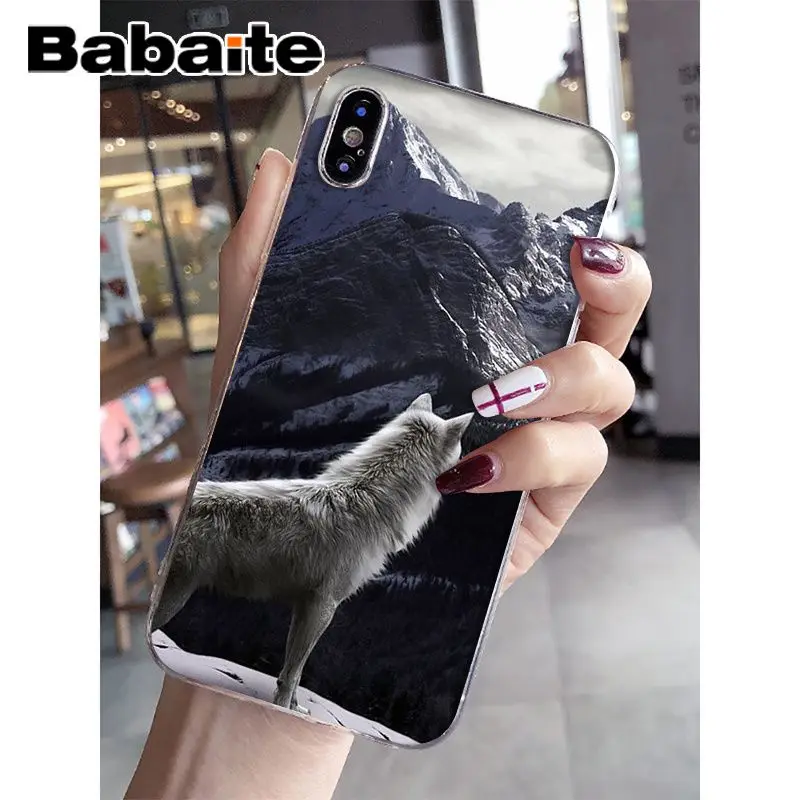 Babaite волк Красочные Симпатичные телефон интимные аксессуары чехол для Apple iPhone 8 7 6 6 S плюс X XS MAX 5 5S SE XR Чехлы мобильных телефонов