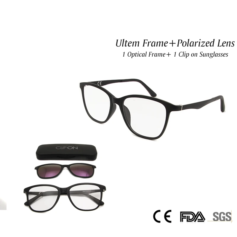 Модные женские солнцезащитные очки на магнитной застежке с Ultem Гибкой оптической