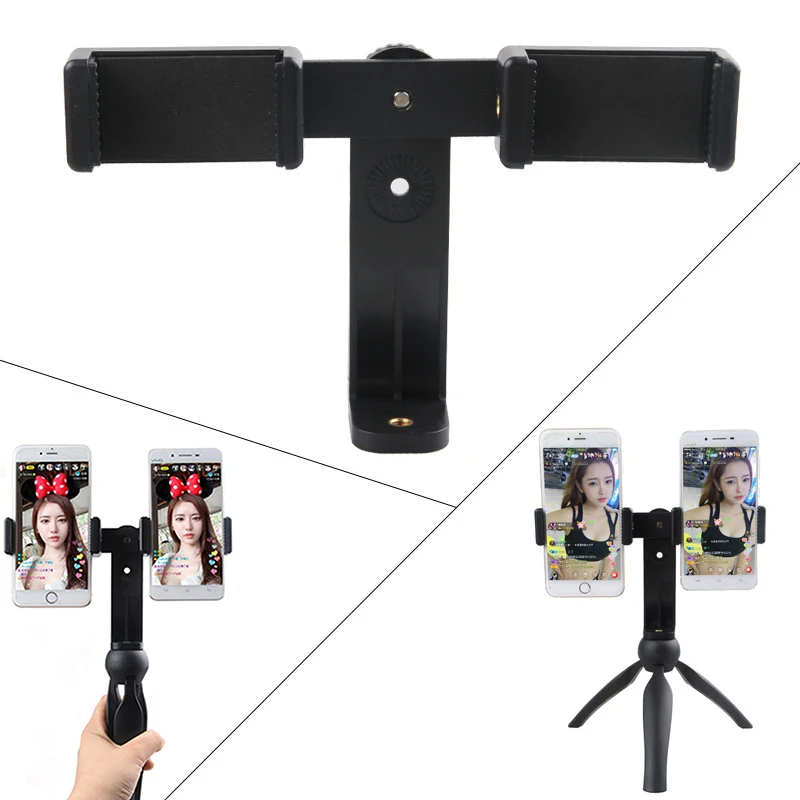 Портативный мини-штатив с двухпозиционным кронштейном держатель для телефона