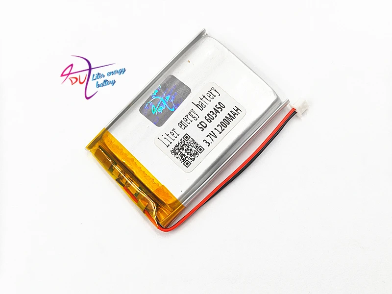 JST 1 25 мм 2pin 3 7 V 1200mAh литий полимерный LiPo разъем аккумуляторной батареи для GPS DVD