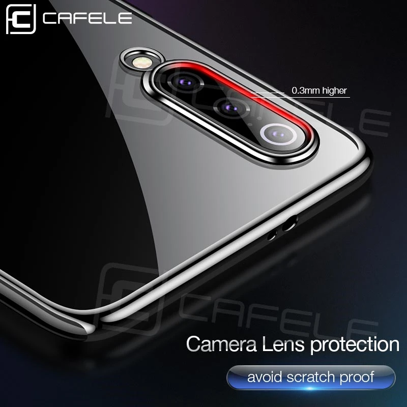 Прозрачный чехол Cafele для Xiaomi 9 прозрачный мягкий из ТПУ с покрытием телефона