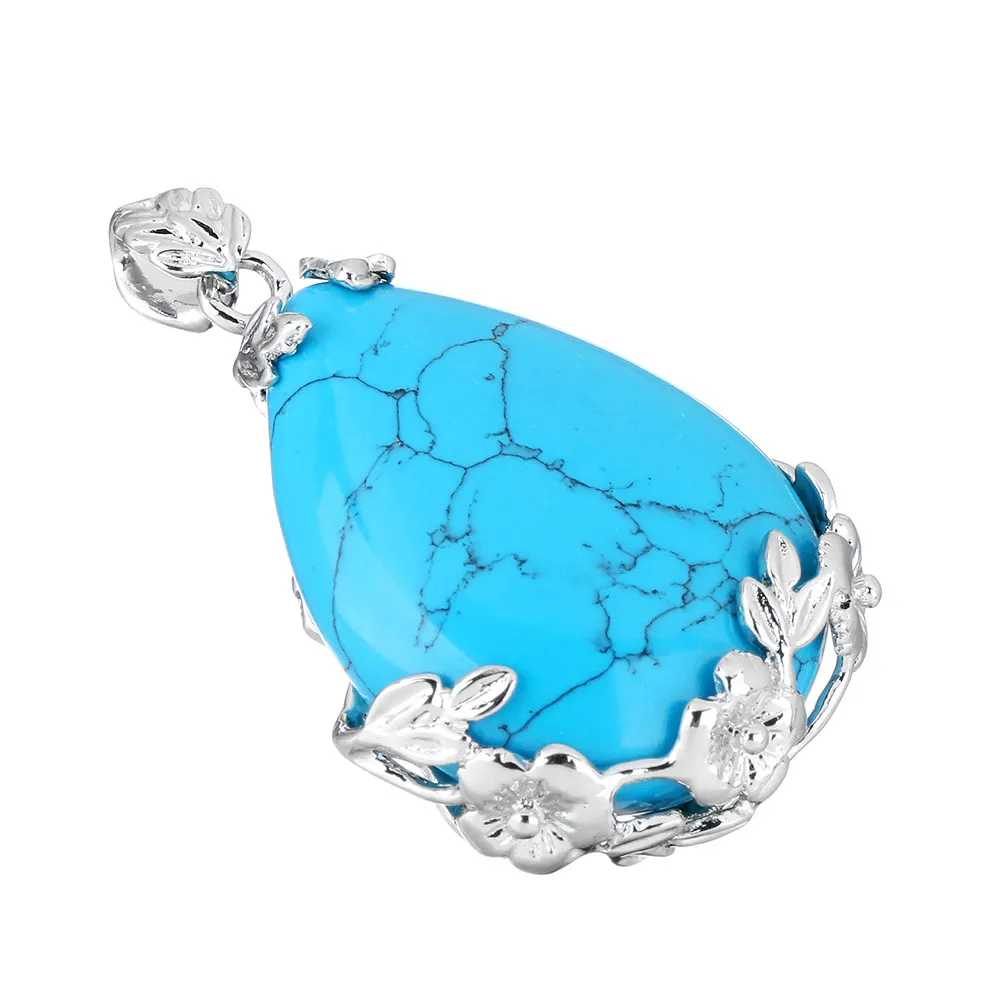 2018 модные ювелирные изделия кулон из натурального камня капли воды Хрустальный