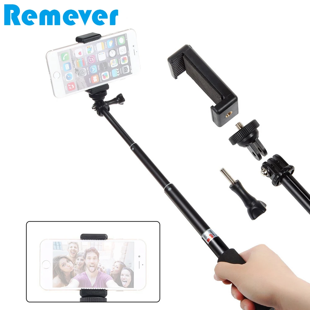 

New Foldable Handheld Selfie Stick for Gopro Extendable Monopod with Phone Holder for Xiaomi iPhone Huawei Mobile Smartphones