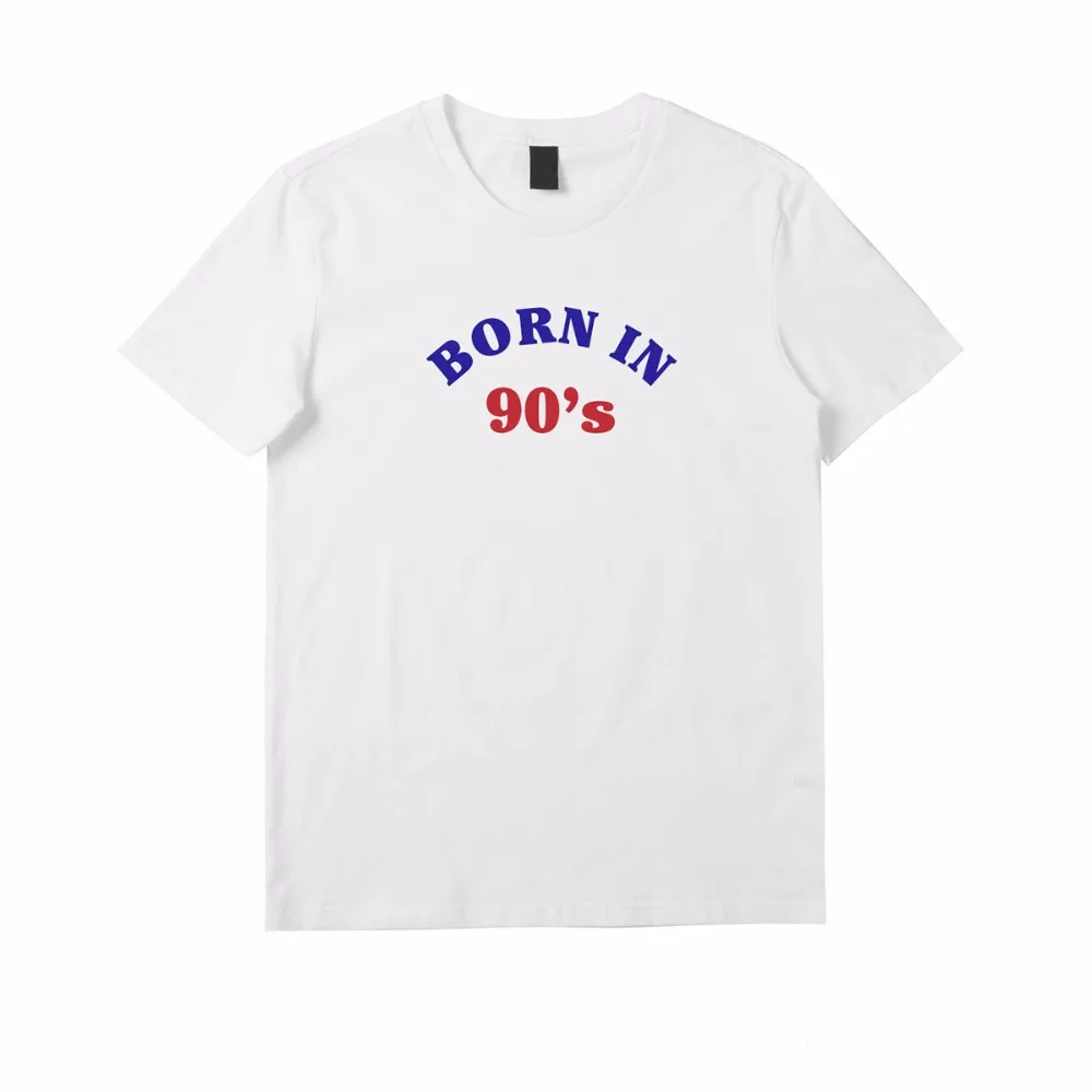 Женская Винтажная Футболка Born in 70s 80s 90 s хлопковая 2018 летние белые топы с