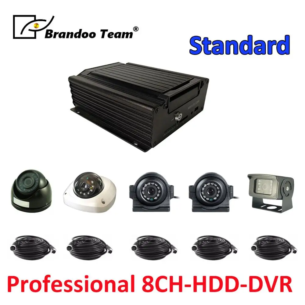 Standard version 8ch 1080P 4G gps HDD система MDVR+ 5 шт 2.0MP AHD камера+ 5 шт 5 метров видео кабель, профессиональный DVR производитель - Название цвета: Standard version