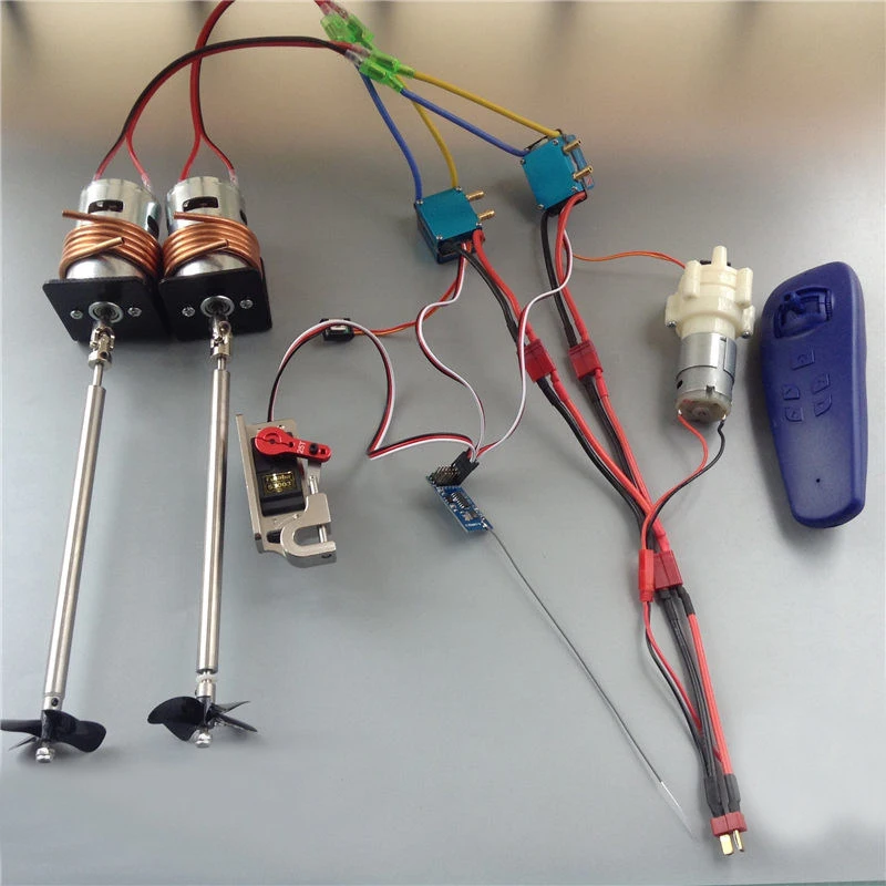 1 комплект 12В 775 мотора W 480A с водяным охлаждением ESC + CW CCW D50mm пропеллер 2 4G приемник