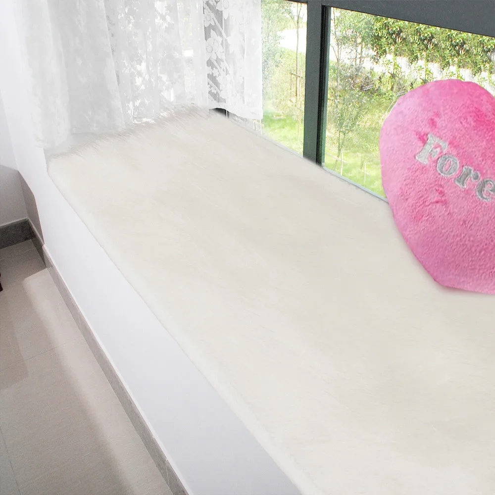 Christmas decorations for home Carpet Soft Rug Cover Sheepskin Wool Warm Hairy Carpet Seat Mats Rug for livingroom bedroom