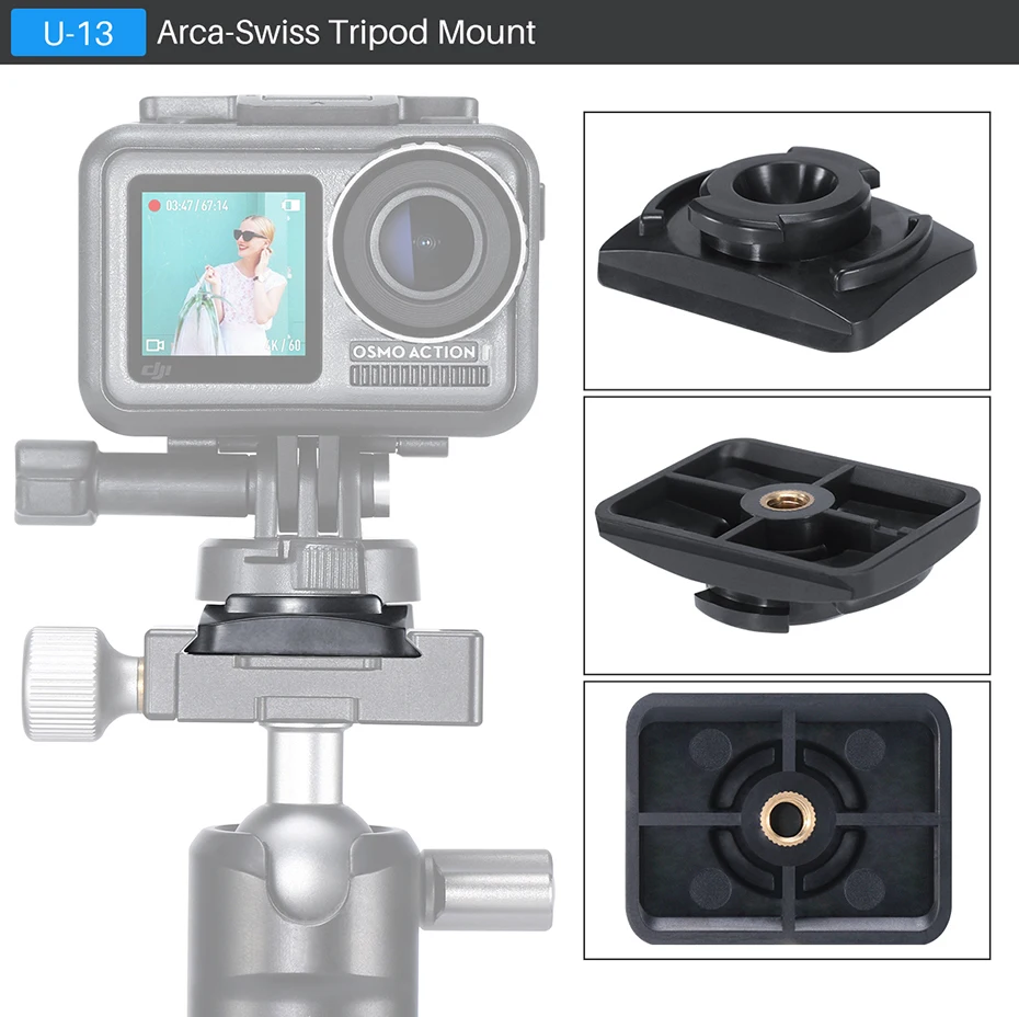 Ulanzi Accessories Kit for DJI Osmo Aticon Camera Mount Holder Adapter Tripod Arca Quick Release | Электроника