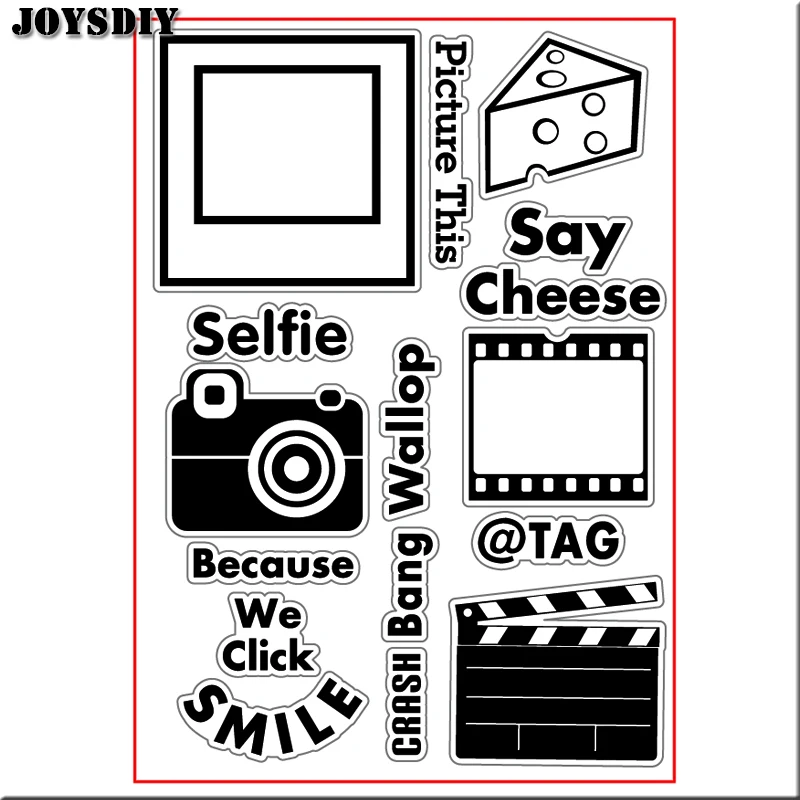 Нажмите улыбка улыбочку селфи записки DIY Фото Карточка учета штамп ясно