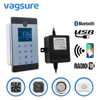 ipx5 waterproof ce certified touch screen big lcd display freehand telephone shower cabin shower radio control bluetooth