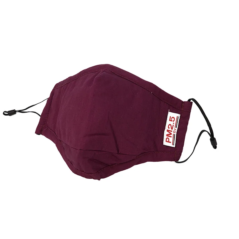 Wine Red 10 Цветной рот маски 5-ти слойное анти пыли Ветрозащитный хлопковая Футболка с изображением маски для наращивания ресниц модная многоразовая защитная маска для лица - Цвет: Wine Red
