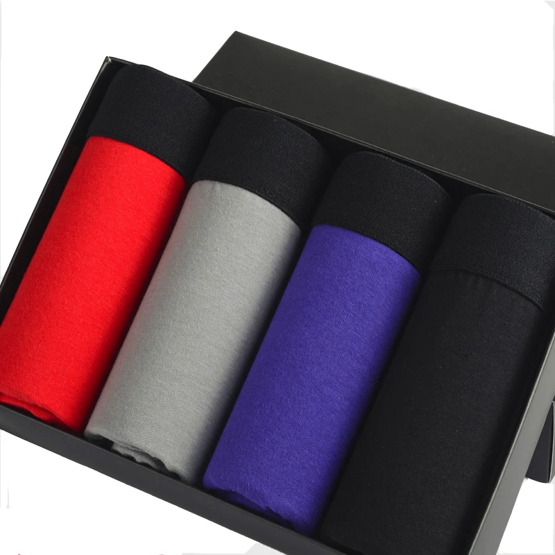 4Pcs  Лот Марка хлопок Мягкий Для мужчин нижнее белье боксеры новый сексуальный