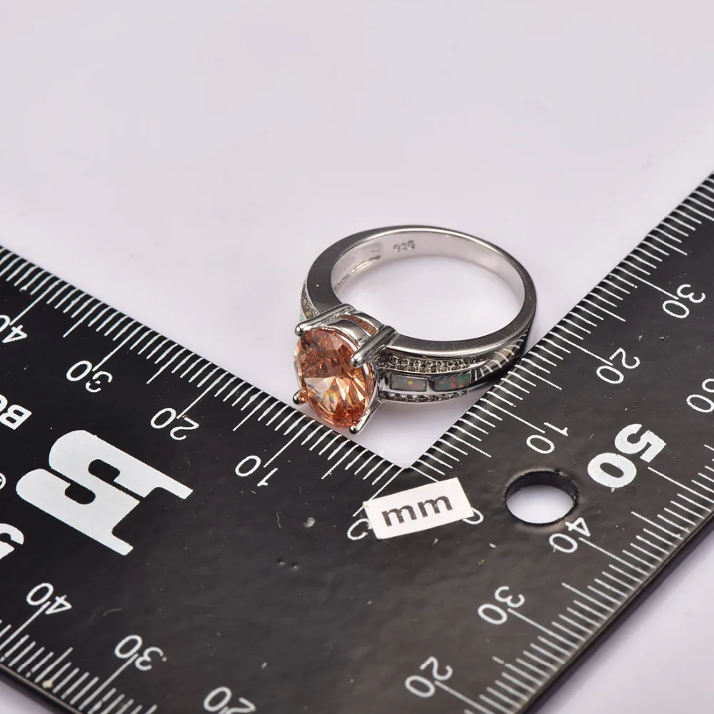 Morganite With White Fire Opal 925 Sterling Silver Size 6 7 8 9 10 R1467 | Украшения и аксессуары