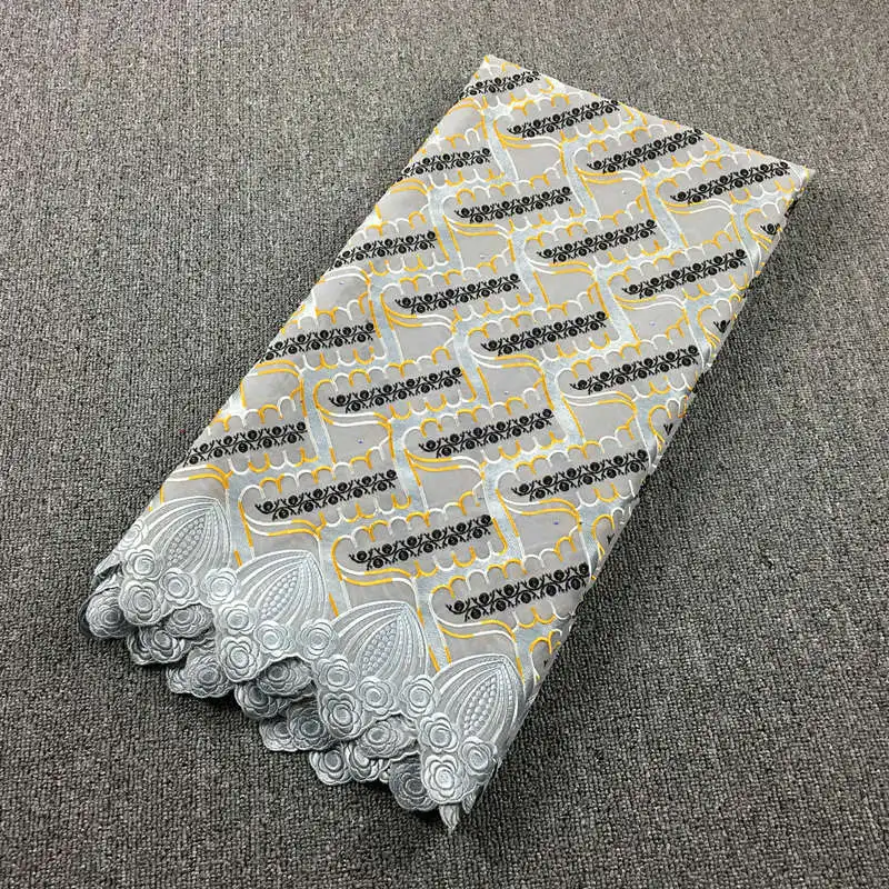 2019 High Quality Lace Fabric 063 Ash Swiss Voile Switzerland Embroidery 100% Cotton French African Fabrics | Дом и сад