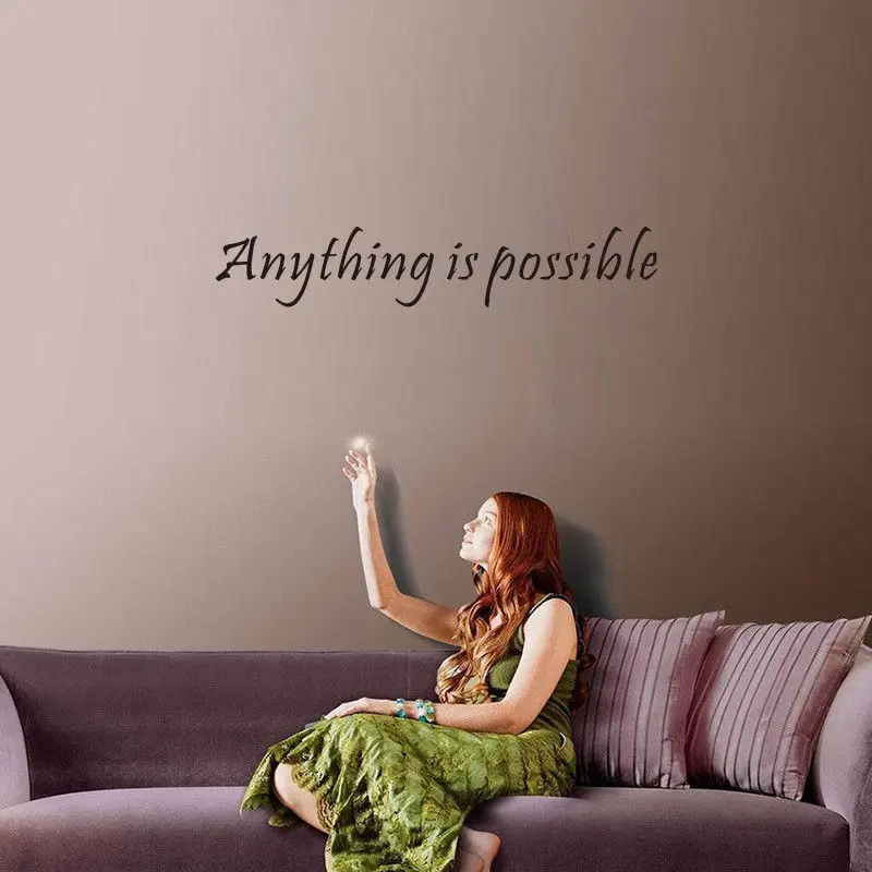 Все возможно виниловая наклейка на стену мотивационные цитаты жизненная