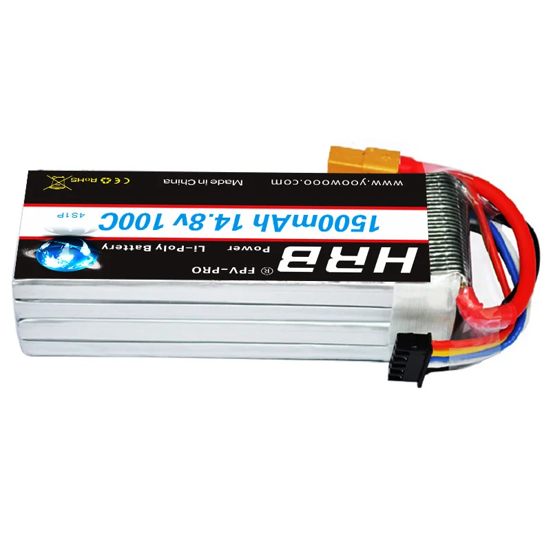 HRB высокая скорость разряда RC Lipo 4S батарея 14 8 в 1500 мАч 100C 200C для Квадрокоптер FPV