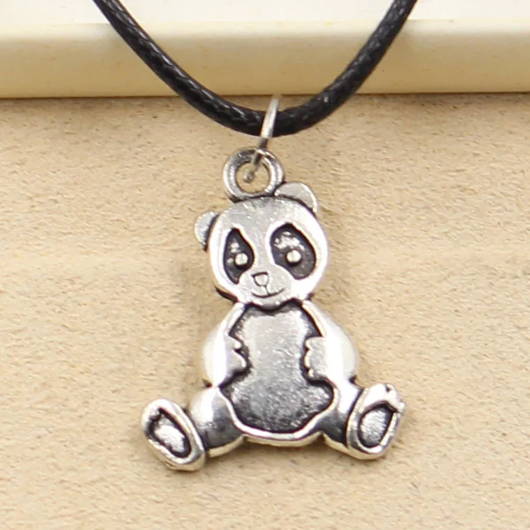 Новая Мода тибетский серебристый цвет кулон панда ожерелье чокер очарование