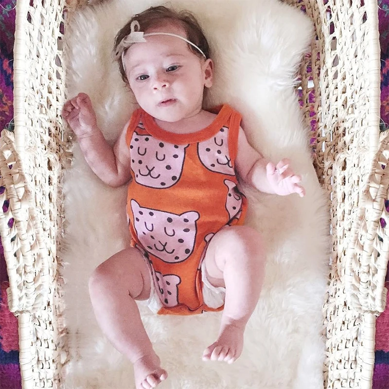 TinyPeople ползунки для малыша летний хлопковый комбинезон без рукавов Жилеты bebe