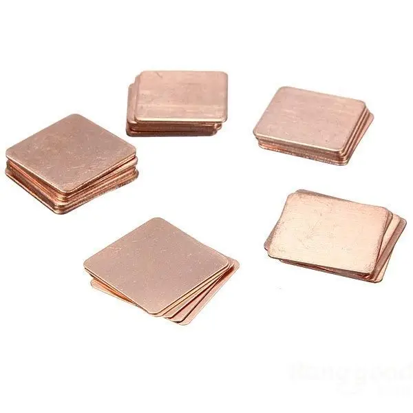 dollarkey 5 X Copper Heat Sink Laptop GPU CPU Heatsink Shim|copper heatsink|copper duckcopper jacks |