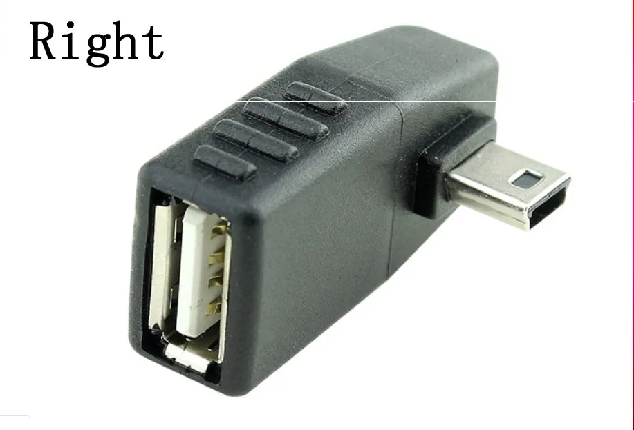 Мини-usb 5Pin мужчина к USB Женский 90 градусов угол конвертер Разъем синхронизации данных OTG адаптер для автомобиля MP3 MP4 планшеты телефоны u-диск