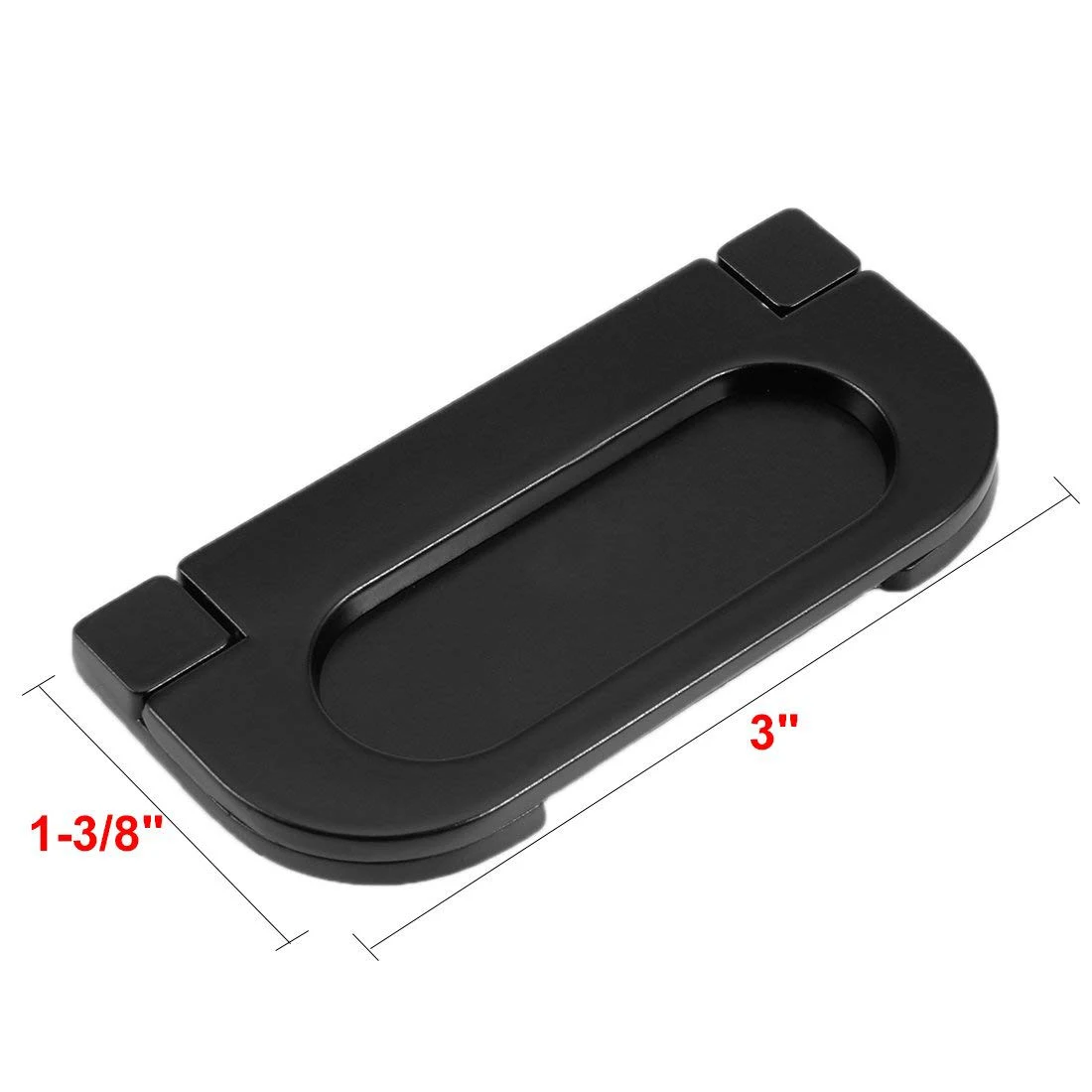 2pcs 3-inch x 1-3/8-inch Zinc Alloy Flush Ring Pull Door Drawer Lifting Handle Black Concealed Drop Shopping | Обустройство дома