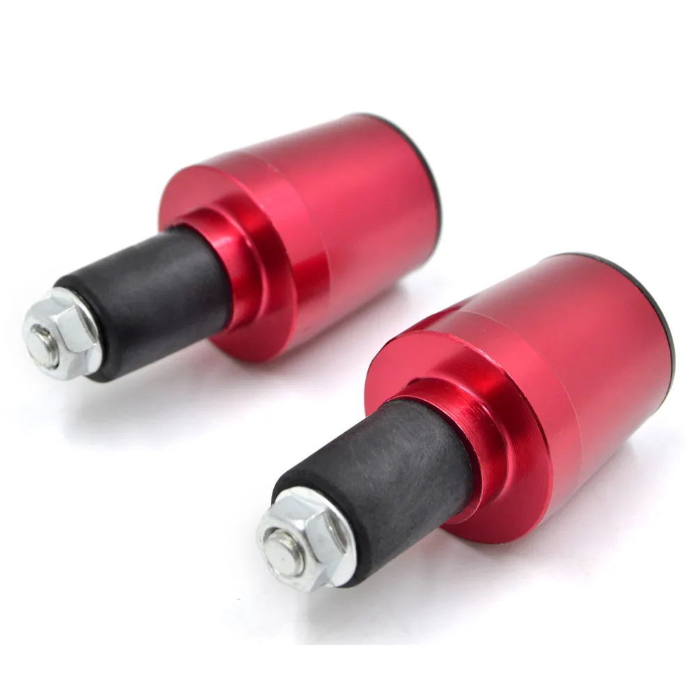 Red Grip End Концы Руля Мотоцикла 22 мм Антивибрационная балансировочная Крышка для мотокросса с ЧПУ руль для Honda CBR 600 600RR 1000RR - Цвет: Red Grip End