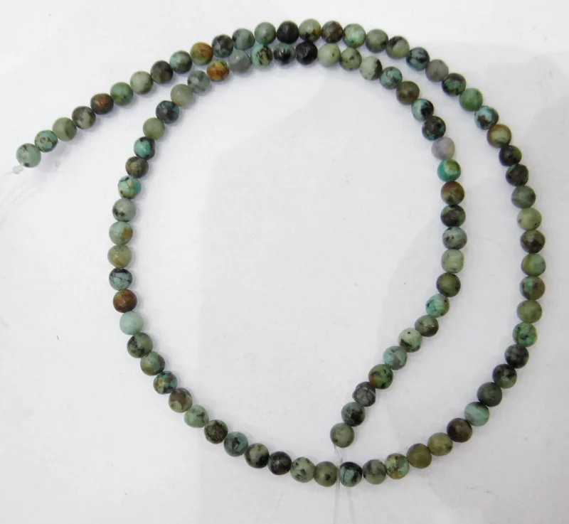 Wholesale Natural African Turquoises Stone Round Loose Beads 4 6 8 10 12mm Fit DIY Charms Bracelet For Jewelry Making | Украшения и