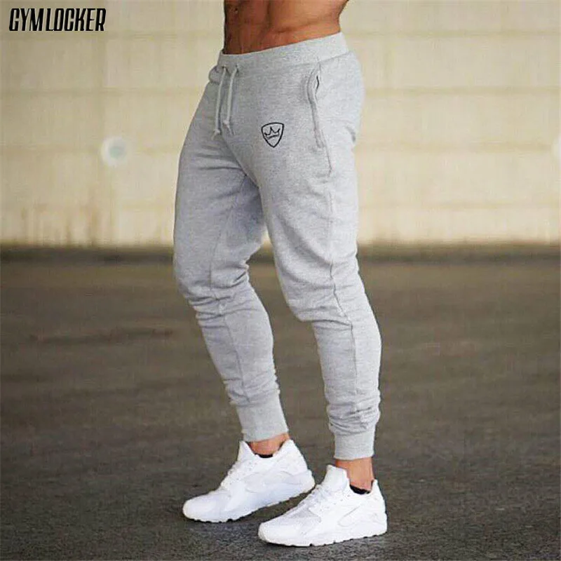 GYMLOCKER 2017 Брендовые мужские длинные брюки для фитнеса Новые повседневные