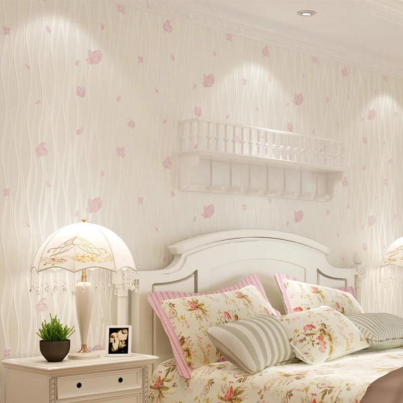 

New Hot High-grade rural wallpaper Small cute flower girl room non-woven fabric wall paper sweet romance children bedroom