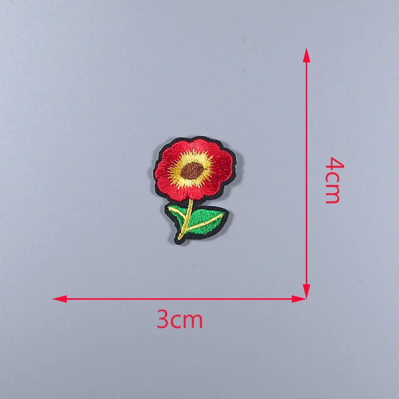 Цветной фу цветок Роза флорет микс Маленький Железный на вышитые патчи Одежда