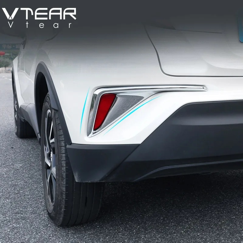 Vtear для Toyota C HR CHR хромированные аксессуары задний противотуманный светильник