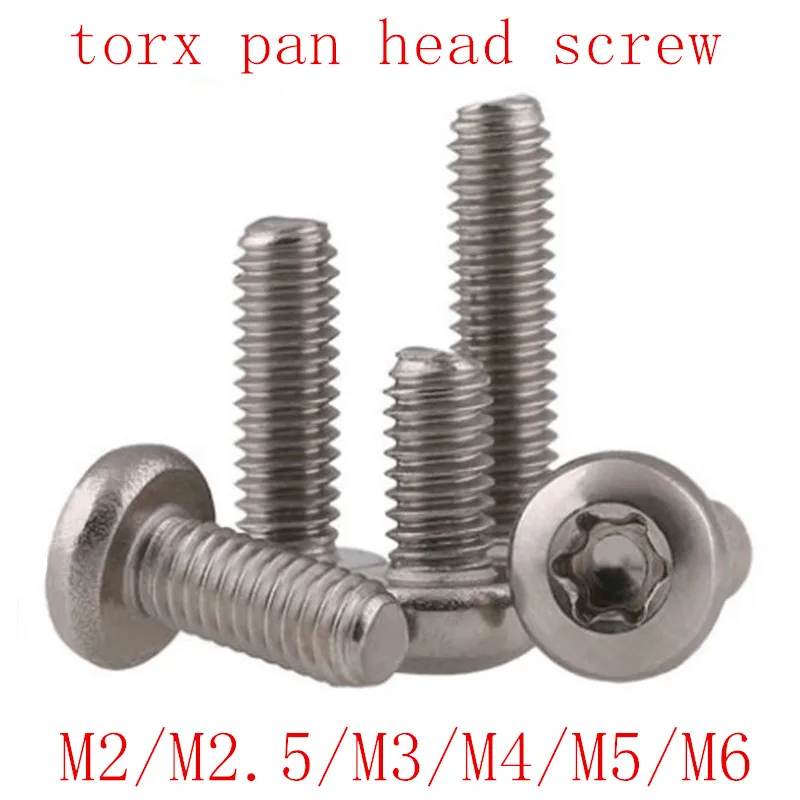 Винт с круглой головкой Torx GB2672 SUS304 M2 M2.5 M3 M4 M5 M6 шестислойный винт из нержавеющей