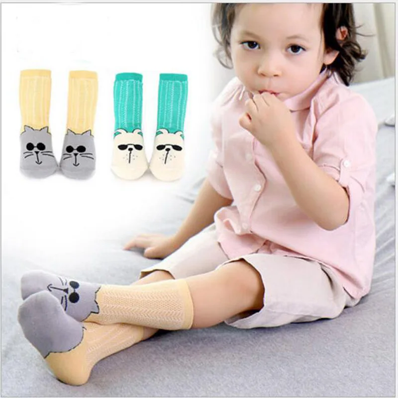 

Newborn Toddler knee high sock Baby Boy bebe Girl Cat Socks cotton Cute Cartoon Animal Cat leg warmers For newborns infantile