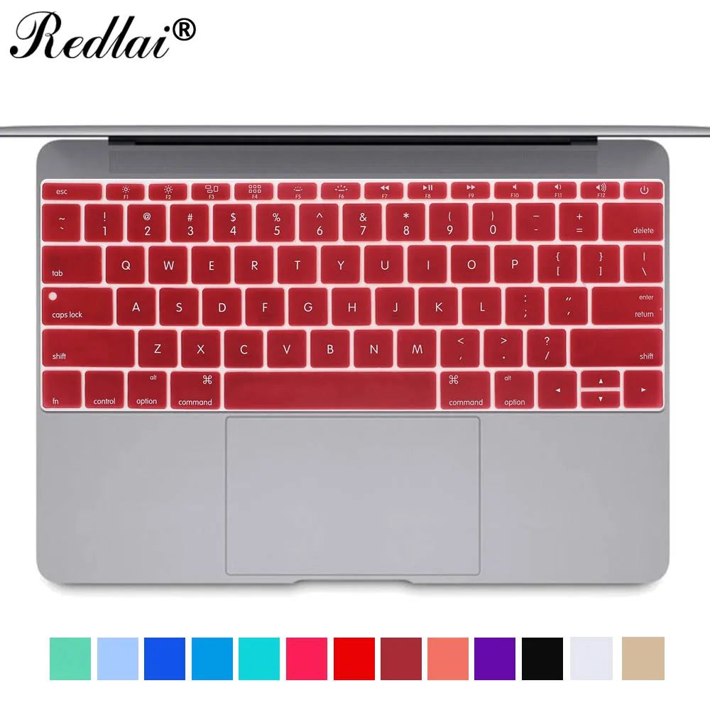 Силиконовая крышка для клавиатуры Redlai с английской раскладкой Mac 2016 Pro 13 Retina A1708
