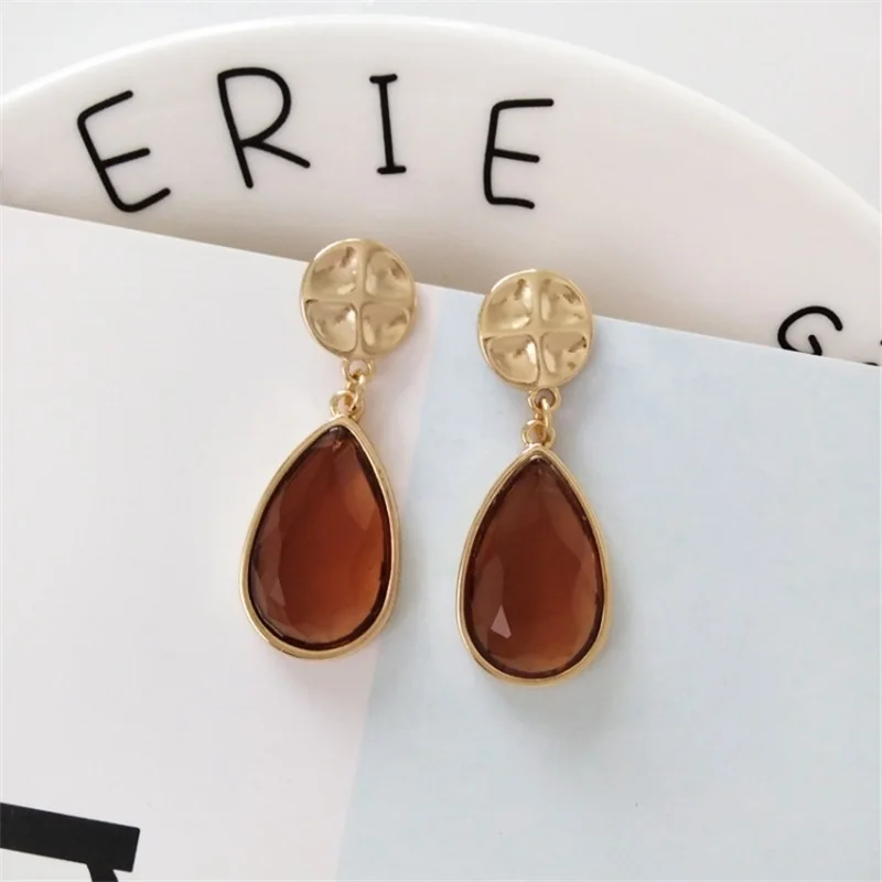 2019 корейские модные геометрические капли воды простые Подвесные серьги милые из